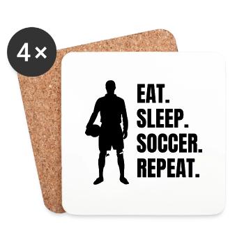 Football player Footballer Football Coach - Coasters (set of 4) - white - Front
