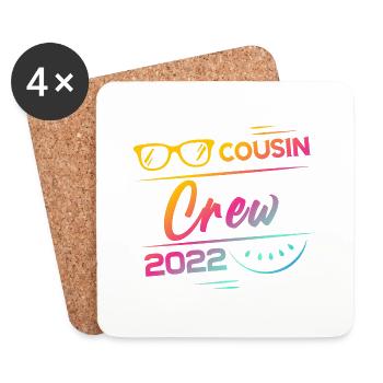 Cousin crew 2022 Summer Vacation - Dessous de verre (lot de 4) - blanc - Devant