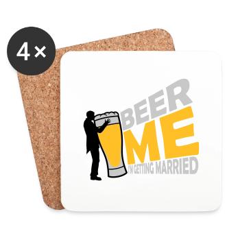 Beer Me Getting Married - Coasters (set of 4) - white - Front