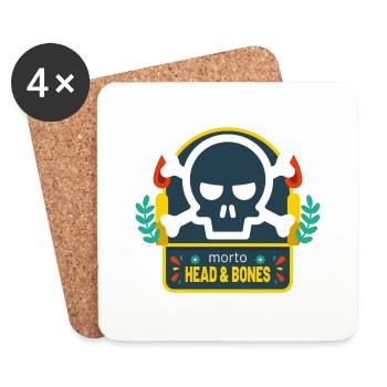 Head and bones candle - Untersetzer (4er-Set) - Weiß - Vorne