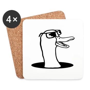 Hole Sunglasses Goose Bottom - Coasters (set of 4) - white - Front