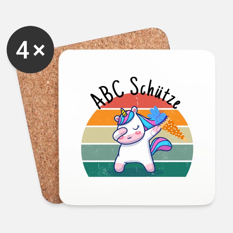 ABC Schütze - Untersetzer (4er-Set) - Weiß