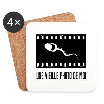 Une Vieille Photo De Moi - Dessous de verre (lot de 4) - blanc - Devant