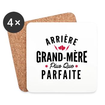 arrière grand-mère parfaite / humour mamie - Dessous de verre (lot de 4) - blanc - Devant