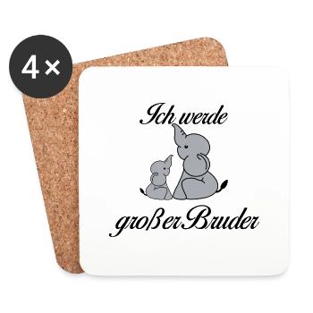 Großer Bruder - Untersetzer (4er-Set) - Weiß - Vorne