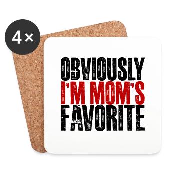 Obviously I'm Mom's Favorite 11 - Untersetzer (4er-Set) - Weiß - Vorne