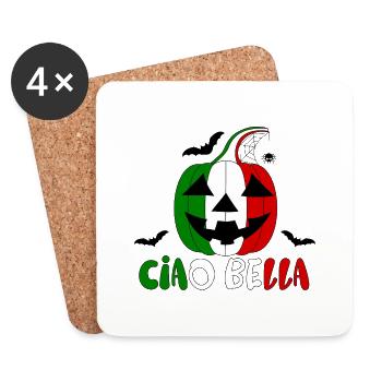 Helloween Italien ciao bella - Untersetzer (4er-Set) - Weiß - Vorne