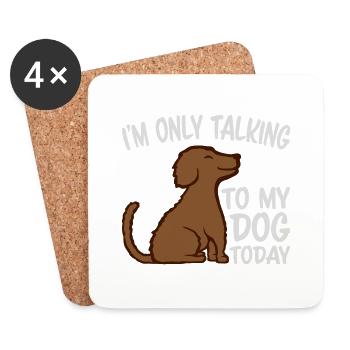 ne parler qu’au chien - Dessous de verre (lot de 4) - blanc - Devant
