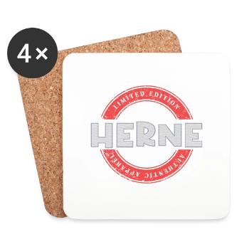 Herne Deutschland Stadt Skyline Heimat Liebe - Untersetzer (4er-Set) - Weiß - Vorne