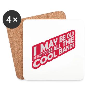 I may be old - Coasters (set of 4) - white - Front