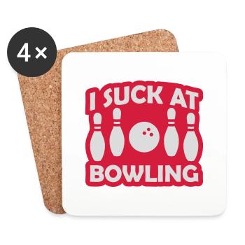 Je suis nul au bowling - Dessous de verre (lot de 4) - blanc - Devant