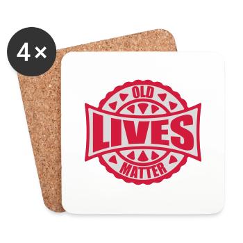 old lives matter Zitat - Untersetzer (4er-Set) - Weiß - Vorne