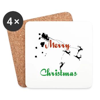MerryfuckinChristmas - Untersetzer (4er-Set) - Weiß - Vorne