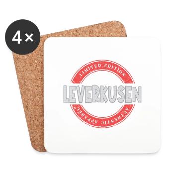 Leverkusen Deutschland Stadt Skyline Heimat Liebe - Untersetzer (4er-Set) - Weiß - Vorne