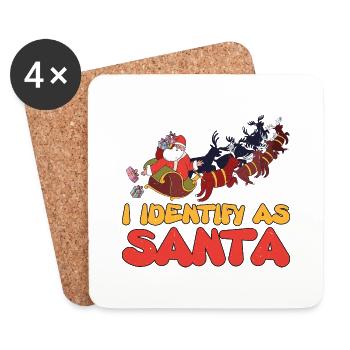 I Identify As Santa 6 - Coasters (set of 4) - white - Front