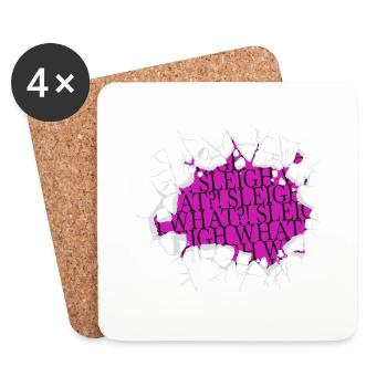 Santa Bodybuilder Cool Gift Idea Funny Quote Cute - Coasters (set of 4) - white - Front