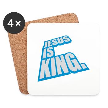 jesus is king Zitat - Untersetzer (4er-Set) - Weiß - Vorne