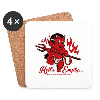 Devil and humor - Coasters (set of 4) - white - Front