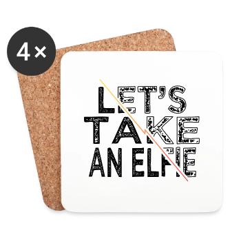 Geek Cute Beach Cool Bedroom Computer Gift Idea - Coasters (set of 4) - white - Front