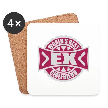 worlds best ex girlfriend - Untersetzer (4er-Set) - Weiß - Vorne