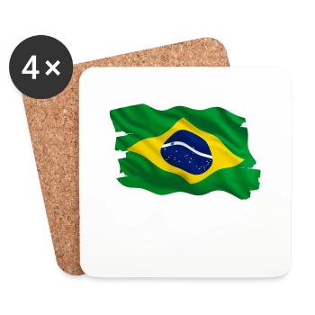 Brasilien - Untersetzer (4er-Set) - Weiß - Vorne