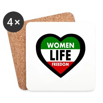 Women life freedom - Untersetzer (4er-Set) - Weiß - Vorne