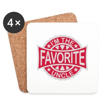 at The Favorite Uncle - Coasters (set of 4) - white - Front