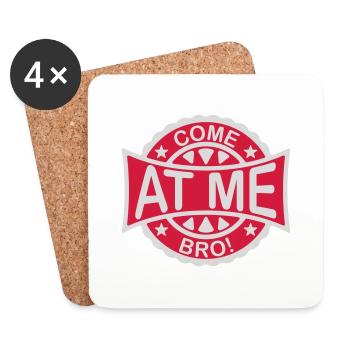 come at me bro - Coasters (set of 4) - white - Front