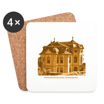 Dornburg Schloss Rennaicance Camburg Thuringe - Dessous de verre (lot de 4) - blanc - Devant