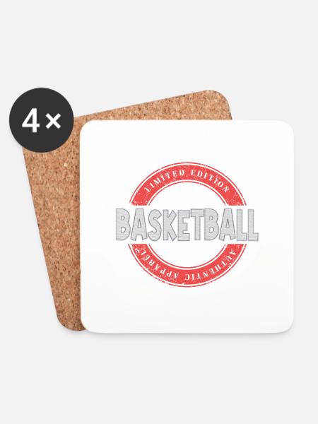 Basketball Basketballer Spieler Schrift Vintage - Untersetzer (4er-Set) - Weiß