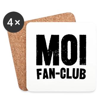 moi fan-club - Dessous de verre (lot de 4) - blanc - Devant