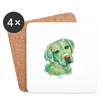 labrador - Untersetzer (4er-Set) - Weiß - Vorne
