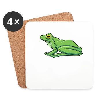 frog harvesting mode on Design for a frog hunter - Untersetzer (4er-Set) - Weiß - Vorne