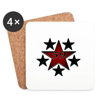 59 styler département - Dessous de verre (lot de 4) - blanc - Devant