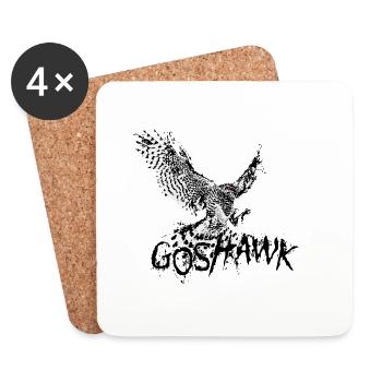 Habicht Greifvogel Goshawk - Untersetzer (4er-Set) - Weiß - Vorne
