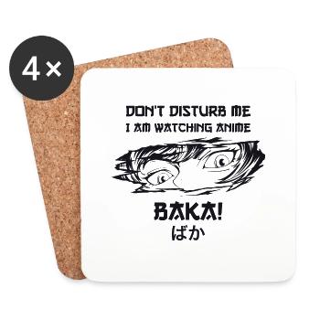 Funny Baka - Anime - Coasters (set of 4) - white - Front
