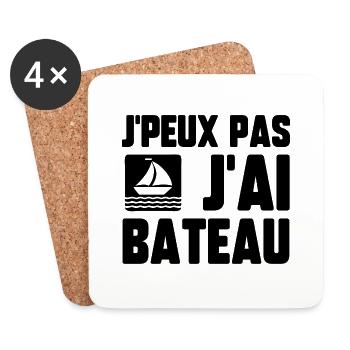 J’peux pas j’aibateau - Dessous de verre (lot de 4) - blanc - Devant