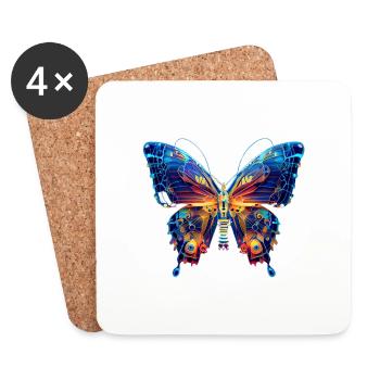electric butterfly - Untersetzer (4er-Set) - Weiß - Vorne
