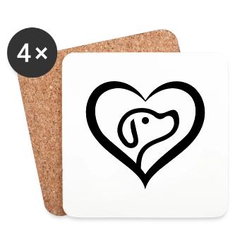 MY ONLY LOVE AND FRIEND DOG - Untersetzer (4er-Set) - Weiß - Vorne