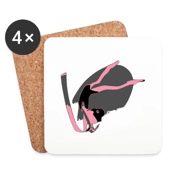 The gymnast - Coasters (set of 4) - white - Front
