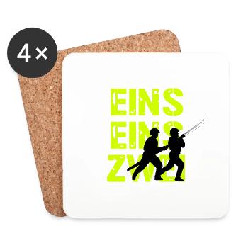 Feuerwehr 112 Freiwillige Feuerwehr ehrenamt - Untersetzer (4er-Set) - Weiß - Vorne