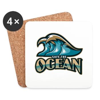 Safe the Ocean - Untersetzer (4er-Set) - Weiß - Vorne