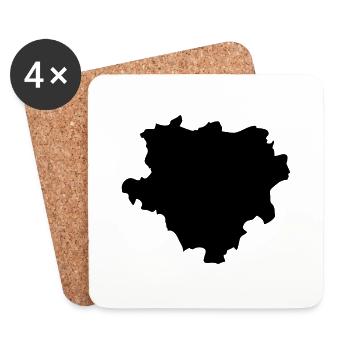 Dortmund Map Map 1 - Coasters (set of 4) - white - Front