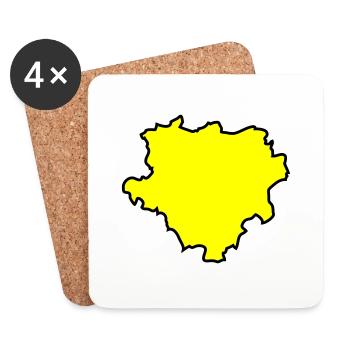 Dortmund Map Map 02 - Coasters (set of 4) - white - Front