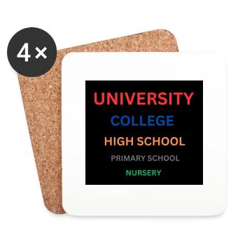 UNIVERSITY-NURSERY BRAND - Coasters (set of 4) - white - Front