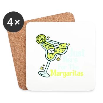 Just Here For The Margaritas Cinco De Mayo Party - Untersetzer (4er-Set) - Weiß - Vorne