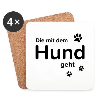 Dog Hund - Untersetzer (4er-Set) - Weiß - Vorne