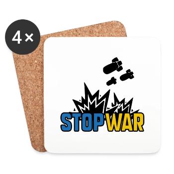 Stop War - Coasters (set of 4) - white - Front