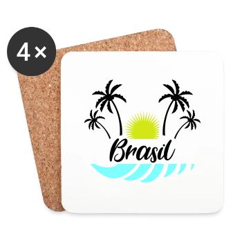 Brasil - Coasters (set of 4) - white - Front