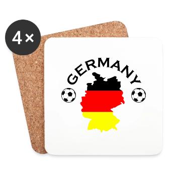 Fußball Football - Dessous de verre (lot de 4) - blanc - Devant